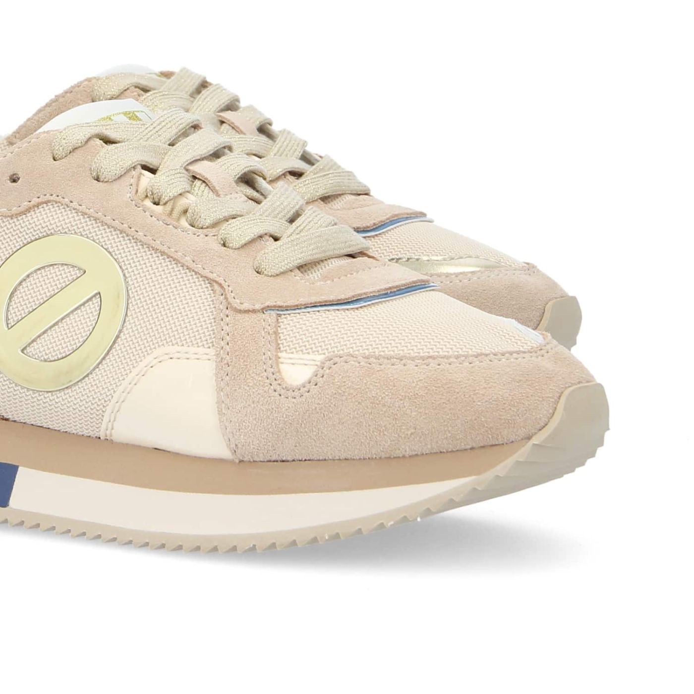 MIA JOGGER W - KNIT/SUEDE/PAT. - BEIGE/NUDE/BLUE